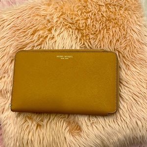 Henri Bendel XL Leather Continental Zip Around Wallet